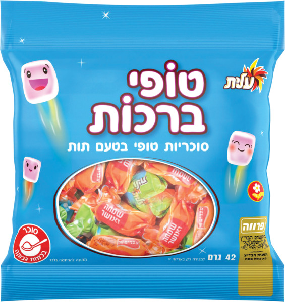 טופי פרצופי בטעם תות