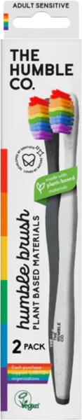 זוג מברשת שיניים HUMBLE BRUSH צבעי הקשת