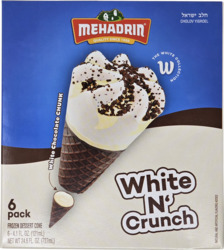 White Chocolate Chunk Dessert Cone 6 pk