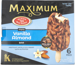 Maximum Mini Vanilla Almond Bars 6 ct