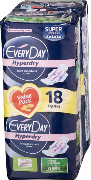 תחבושות סופר 18 יח מארז EVERY DAY