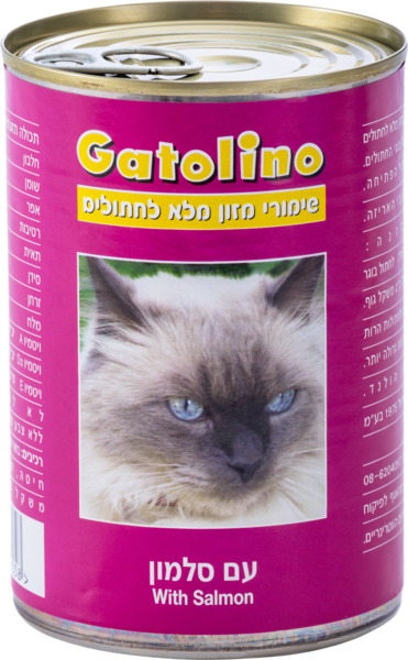 מזון מלא לחתולים עם סלמון