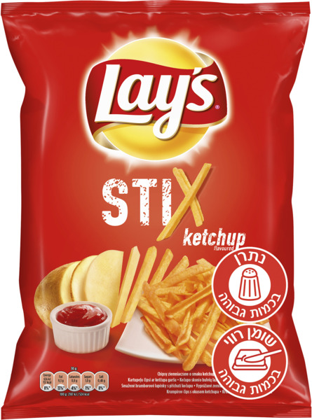 חטיף תפוח אדמה מקלות בטעם קטשופ