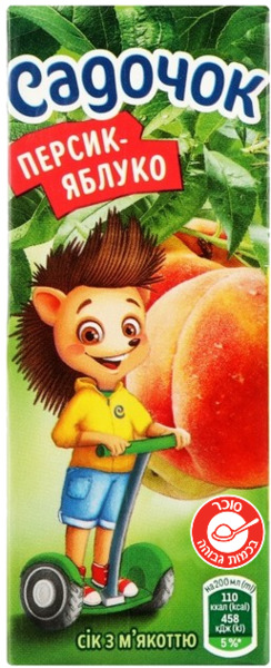 נקטר אפרסק תפוח עם מחית פירות