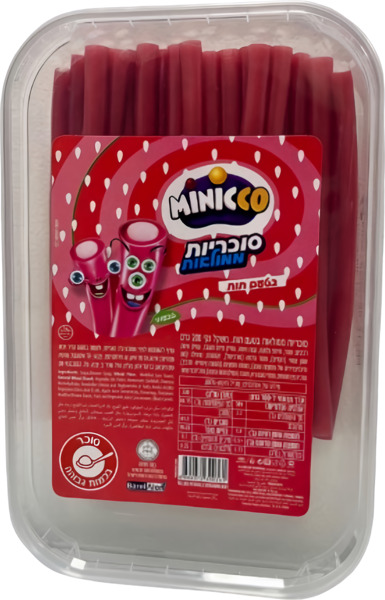 מיניקו גומי תות ממולא 200 גר