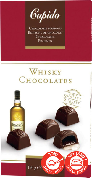 קופידו-פרלינים בלגים במילוי ויסקי טיצרס