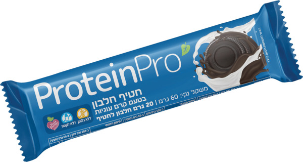 חטיף חלבון קרם עוגיות טבעוני 60 גרם