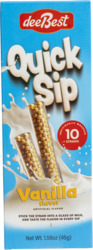 Quick Sip Vanilla Flavor Straws 10 ct