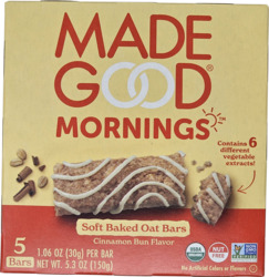 Cinnamon Flavor Soft Baked Oat Bars 5 ct