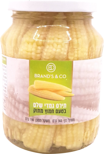 תירס גמדי שלם בטעם חמוץ מתוק