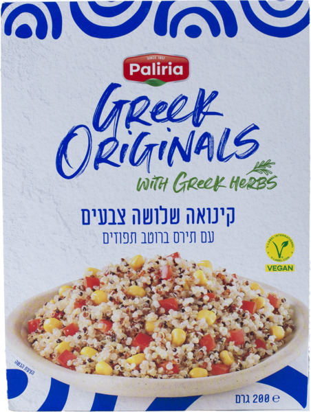 קינואה שלושה צבעים עם תירס ברוטב תפוזים