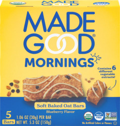 Soft Baked Blueberry Flavored Oat Bars 5 ct