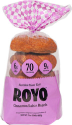 Royo Cinnamon Raisin Bagels Low Carb