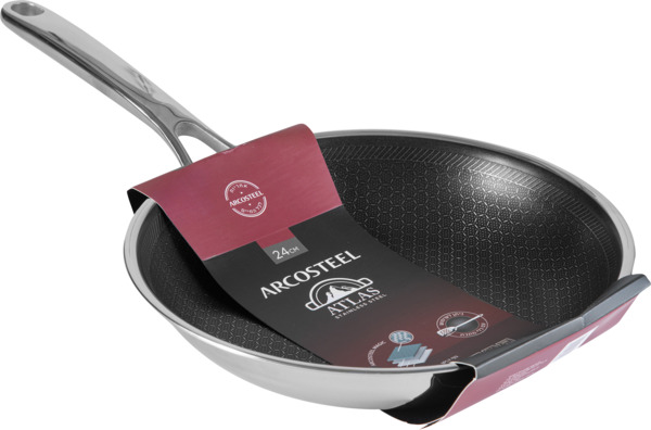 מחבת 24 ס"מ אטלס נירוסטה ARCOSTEEL