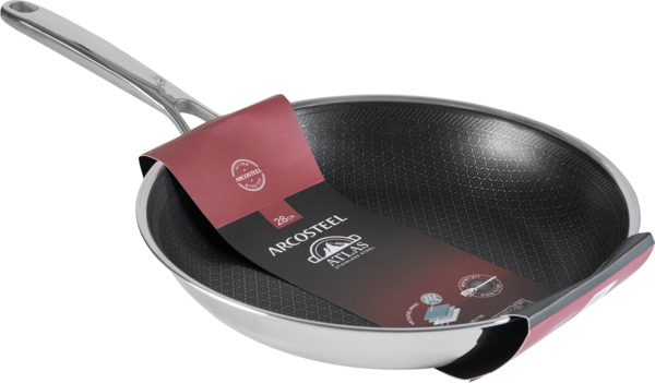 מחבת 28 ס"מ אטלס נירוסטה ARCOSTEEL