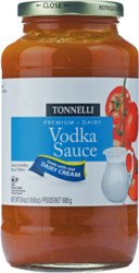Vodka Sauce Made with Real Dairy Cream