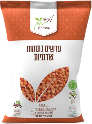עדשים כתומות אורגניות עתיד ירוק 400 גרם