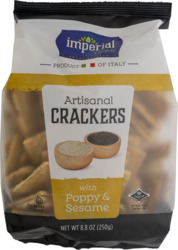 Artisinal Crackers with Poppy & Sesame