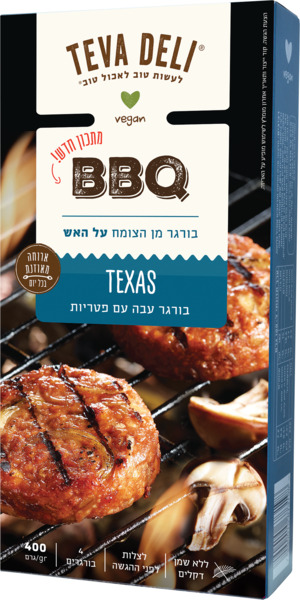 המבורגר טקסס עם פטריות טבע דלי 400 גרם - מידע תזונתי