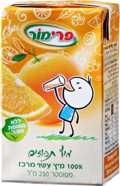 מיץ תפוזים ללא תוספת סוכר