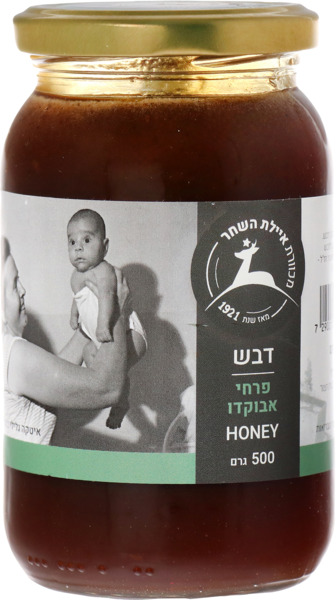 דבש מלא מפרחי אבוקדו 500 גרם