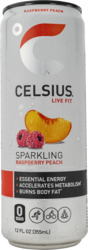 Live Fit Raspberry Peach Sparkling Energy Drink