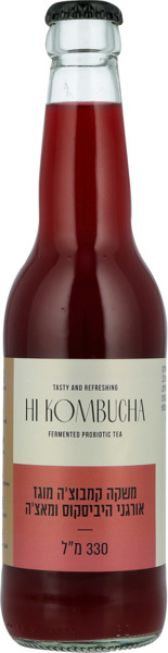 משקה קמבוצה מוגז היביסקוס אורגני 330 מ"ל