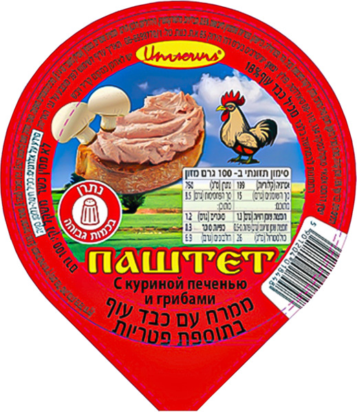 ממרח עם כבד עוף בתוספת פטריות