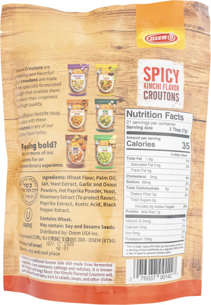 Spicy Kimchi Flavored Croutons 2