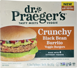 Crunchy Black Bean Burrito Veggie Burgers 4 ct