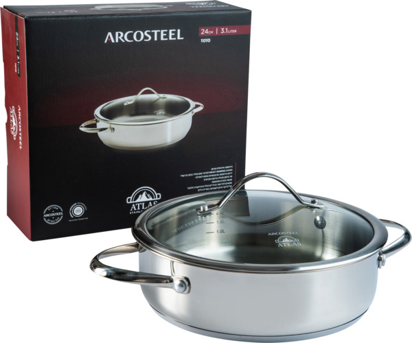 סוטז' 24 ס"מ אטלס נירוסטה ARCOSTEEL