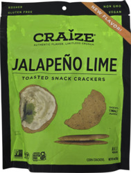 Vegan Jalapeno Lime Toasted Snack Crackers