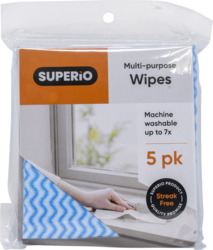 Superio Multi Purp Cloths 5P