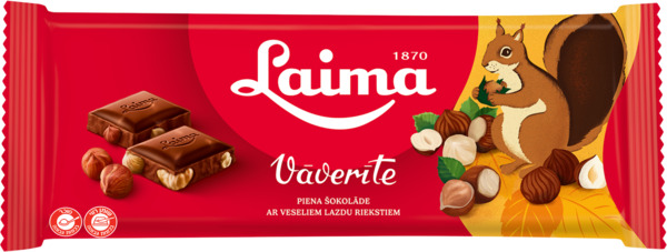 שוקולד חלב בלוצקה 190 גר LAIMA