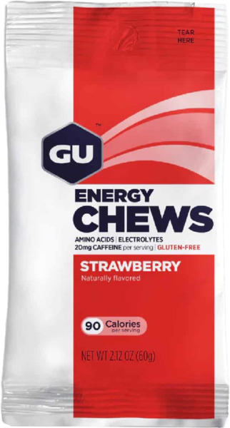 סוכריות אנרגיה בטעם תות 60 גרם GU Strawberry Chews