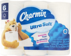 Ultra Soft Smooth Tear Bathroom Tissue Rolls 6 ct
