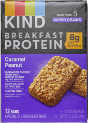 Breakfast Protein Caramel Peanut Bars 6 ct