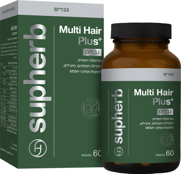 סופהרב מולטי הייר פלוס לגברים 60 כמוסות