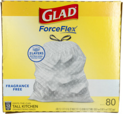 Fragrance Free Tall Kitchen Drawstring Bags 80 ct