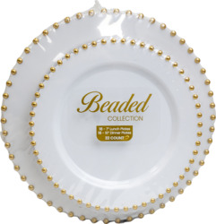 Combo White/Gold 7" & 10" Plates 32 ct