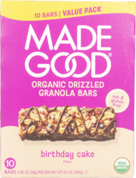 Drizzled Birthday Cake Granola Bars 10 ct