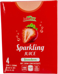 Strawberry Sparkling Juice Cans 4 ct