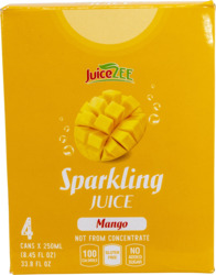 Mango Flavored Sparkling Juice Cans 4 ct