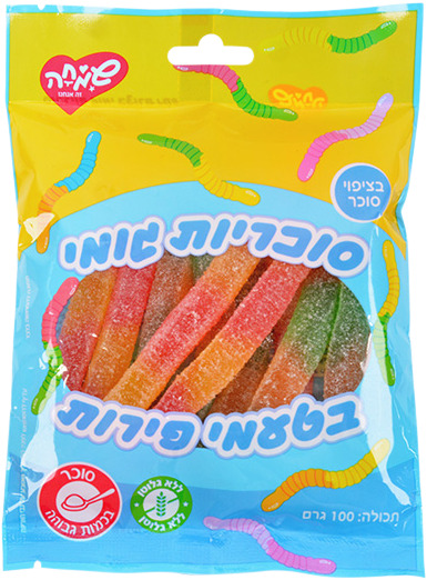 סוכריות גומי נחשים 100 גרם כשלפ