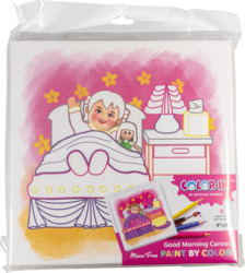 9"x9" Color In Good Morning Canvas 1 pk
