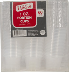 1 oz Portion Cups with Lids 60 ct