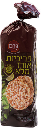 פריכיות אורז מלא בתוספת מלח