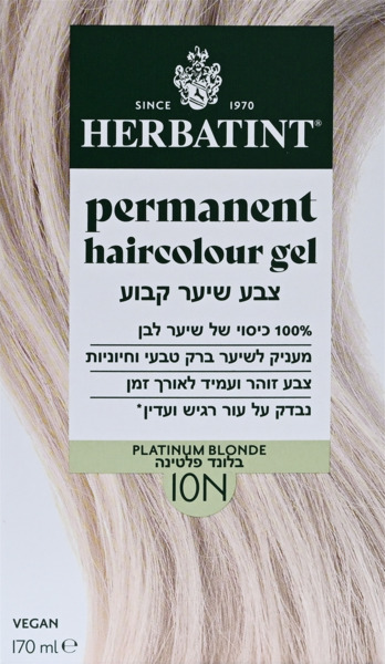 צבע שיער קבוע בלונד פלטינה 10N