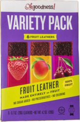 100% Fruit Leathers Variety Pack 6 ct