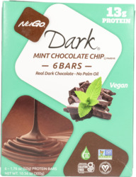 Vegan Mint Chocolate Chip Protein Bars 6 ct